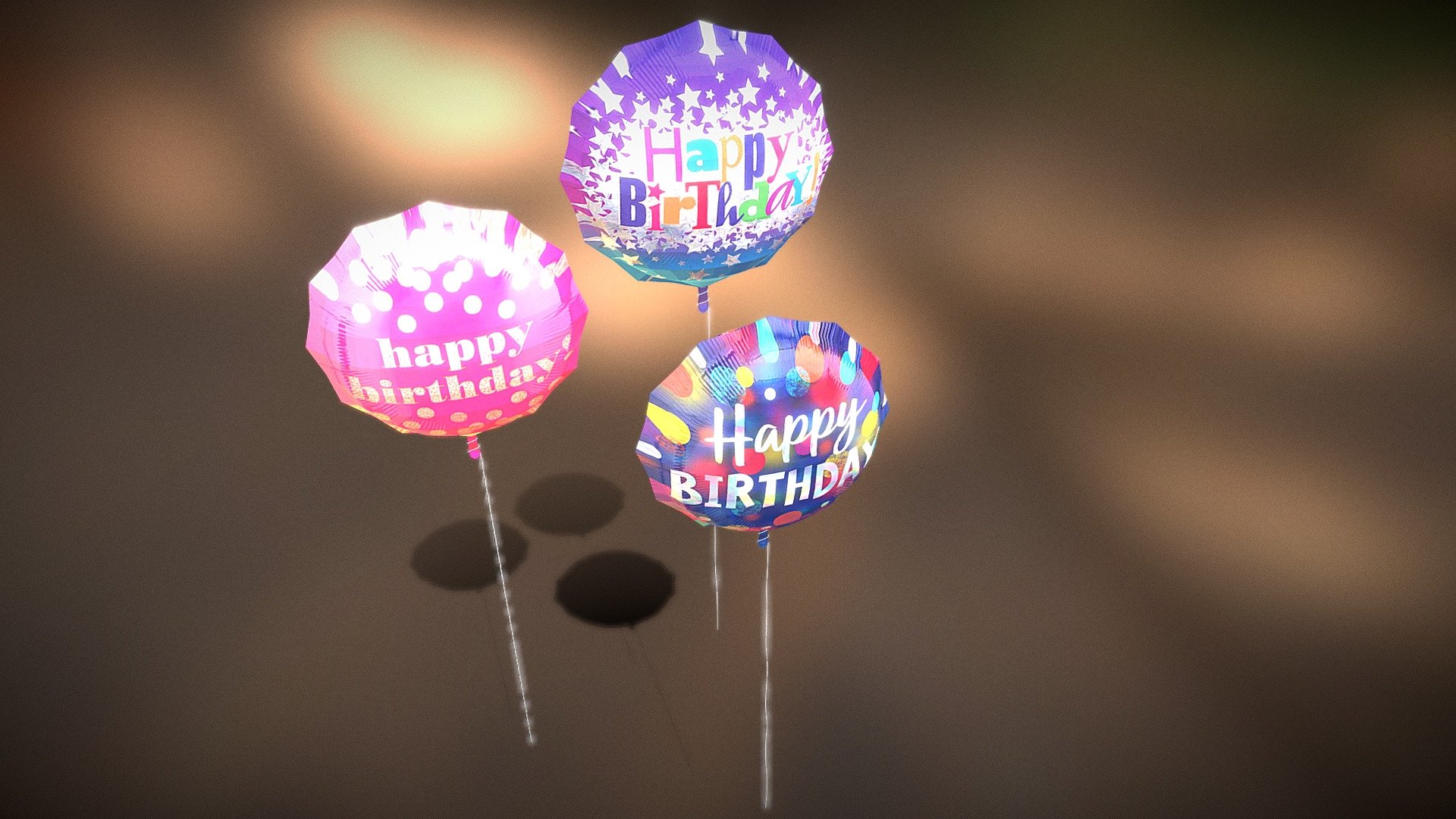 Happy Birthday Balloon! 3d model