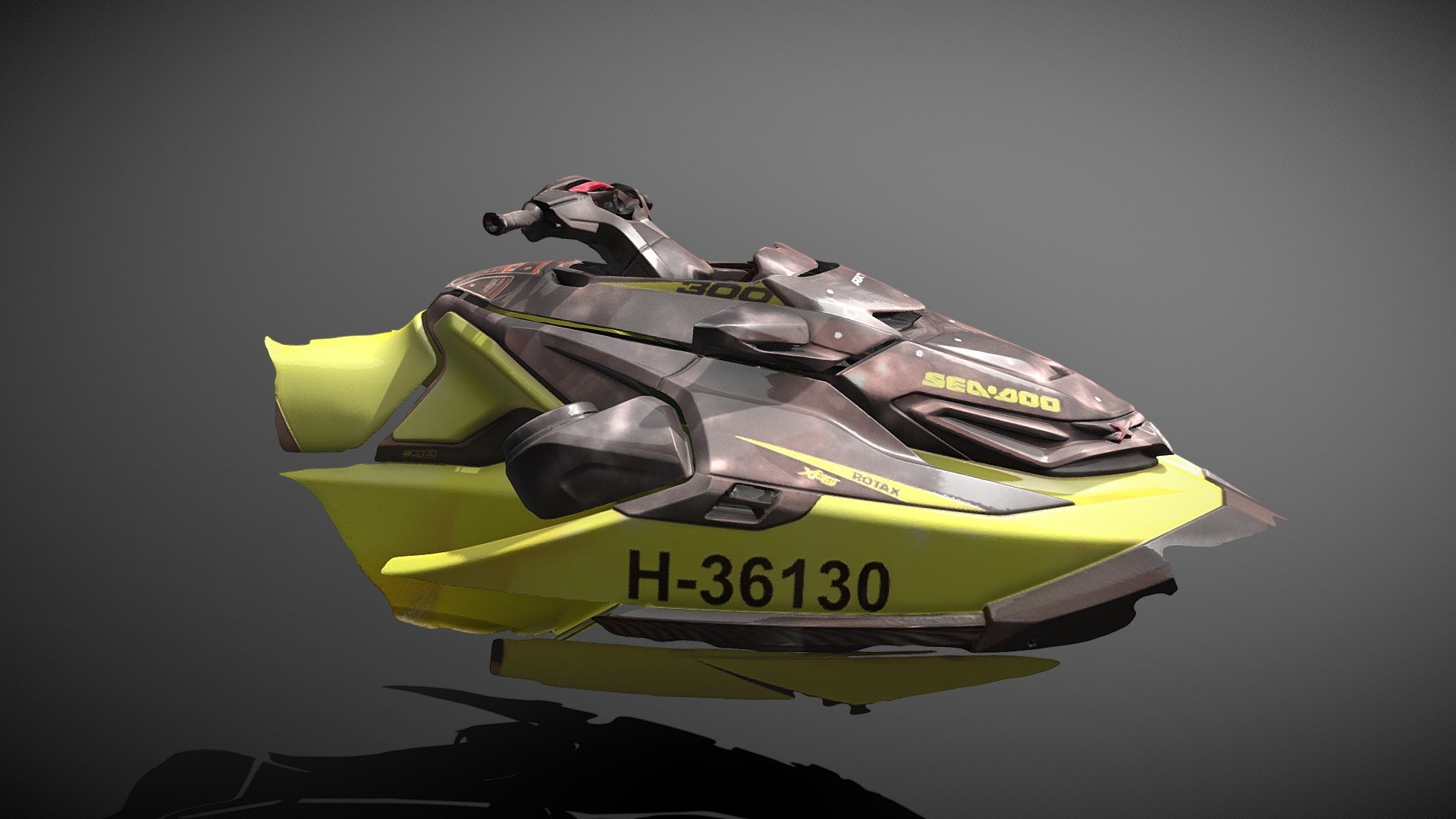 Jetski front cover scanned with Artec Leo 3d model