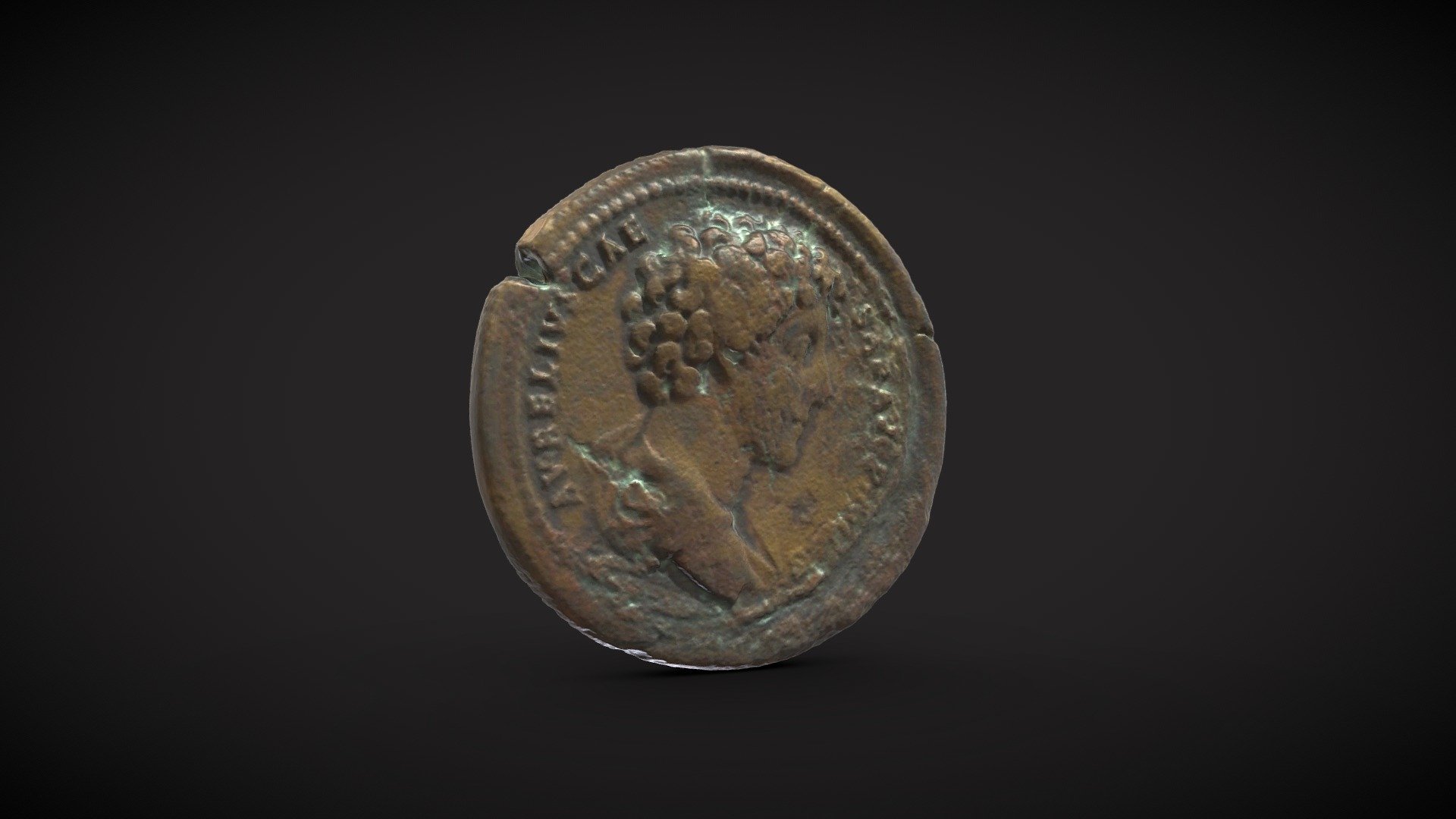 Coin (medallion), Emperor Marcus Aurelius RRMH 3d model