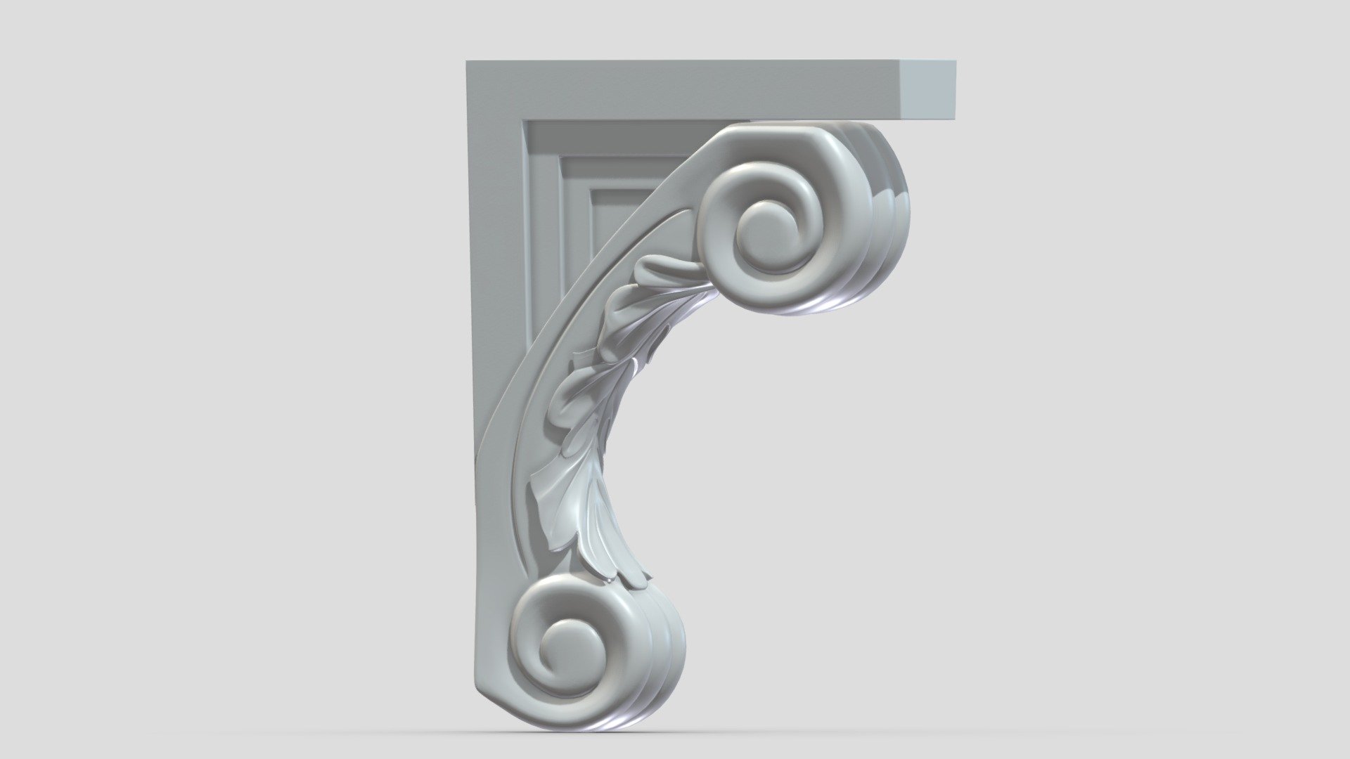 Scroll Corbel 07 3d model