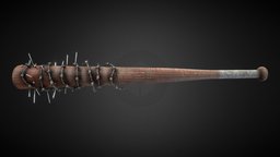 [Pbr] Barbed Wire and Nails Baseball Bat Weapon