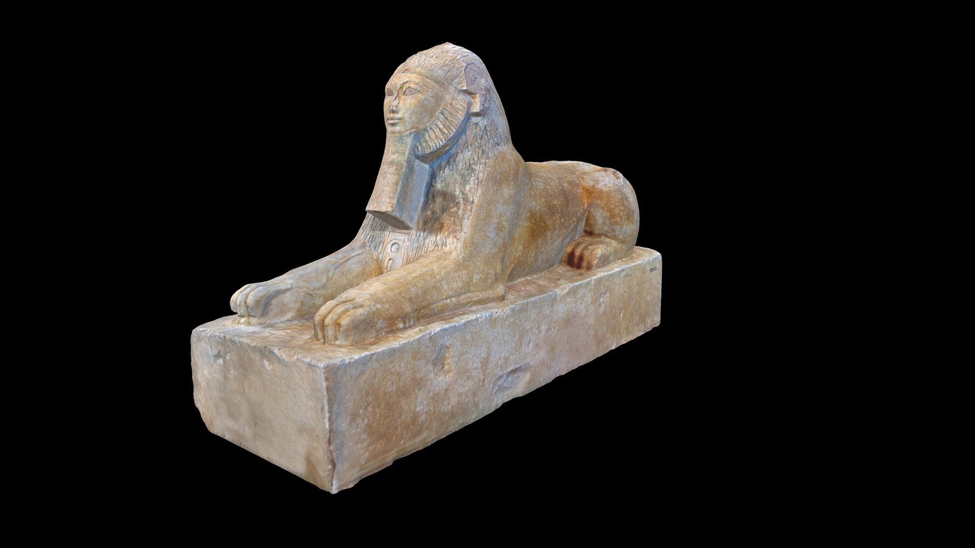 Small Sphinx of Hatshepsut, Cairo Museum 3d model