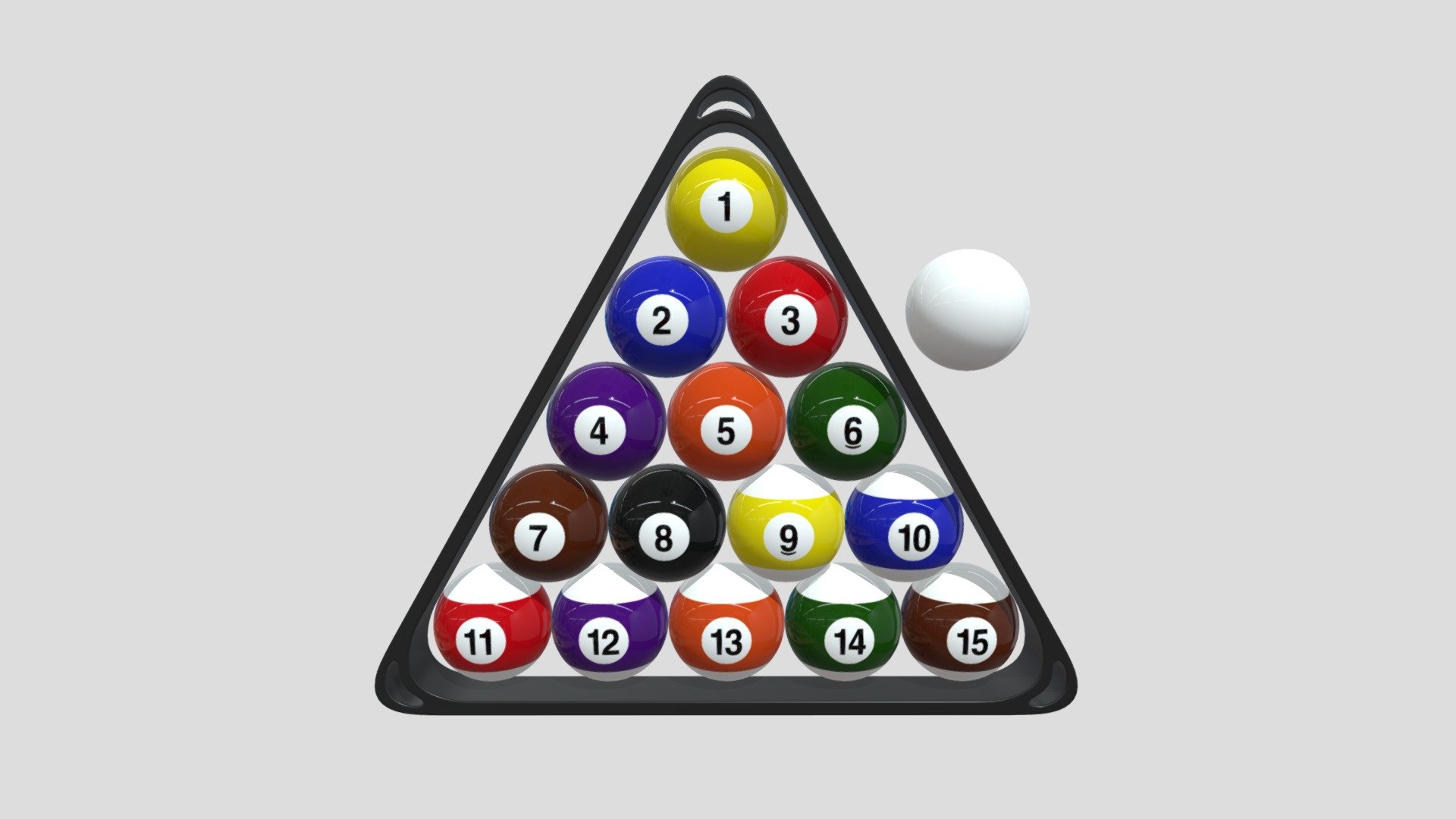 Billiard Balls 3d model