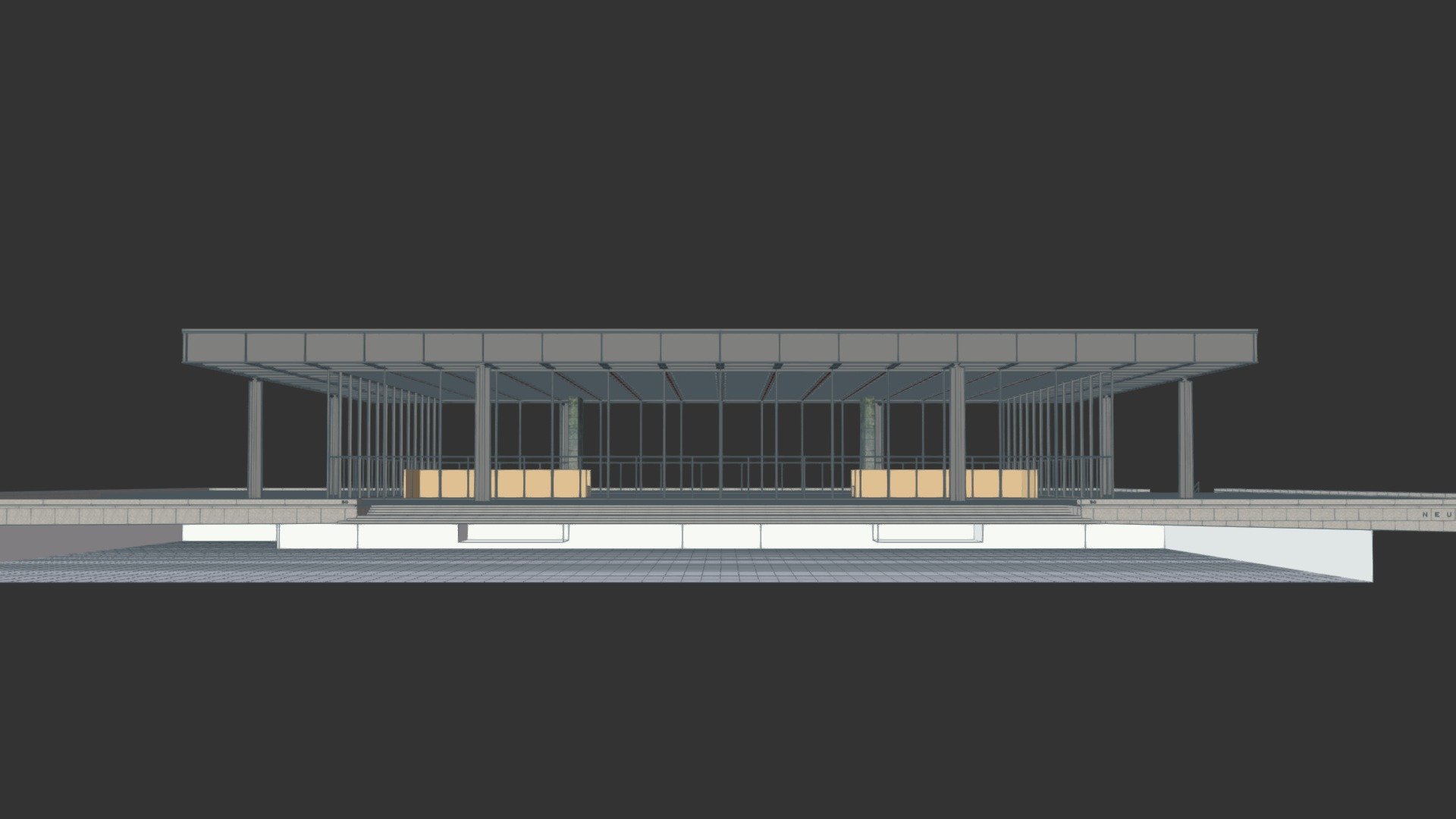 Neue Nationalgalerie 3d model