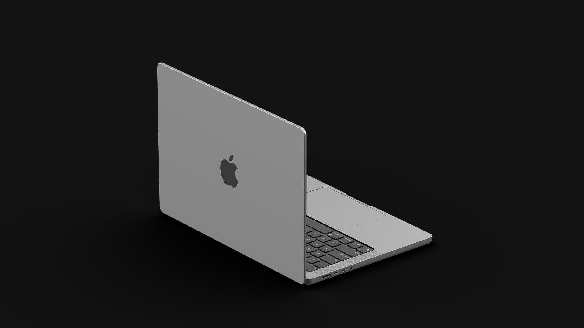 Apple Macbook Pro 2021 14 Silver 3d model