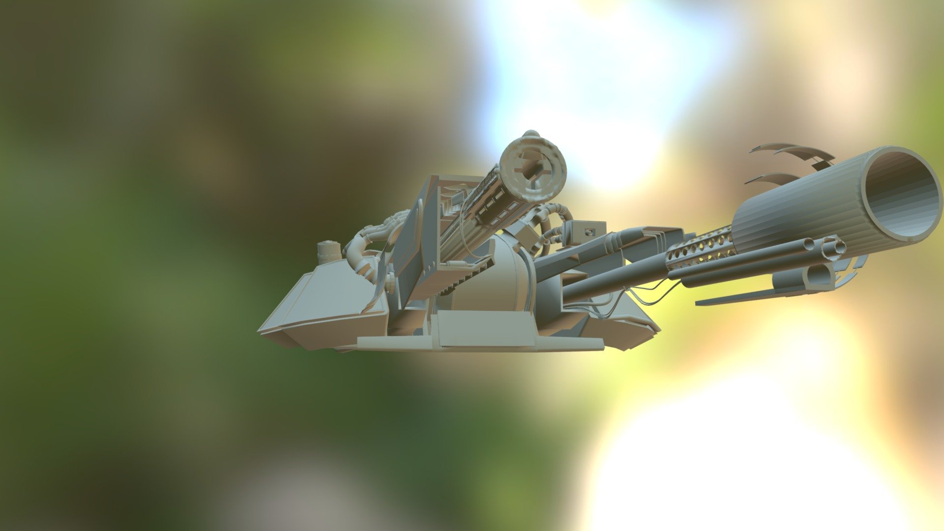 Sci-fi tank demo 3d model