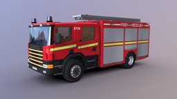 Fire Truck LowPoly