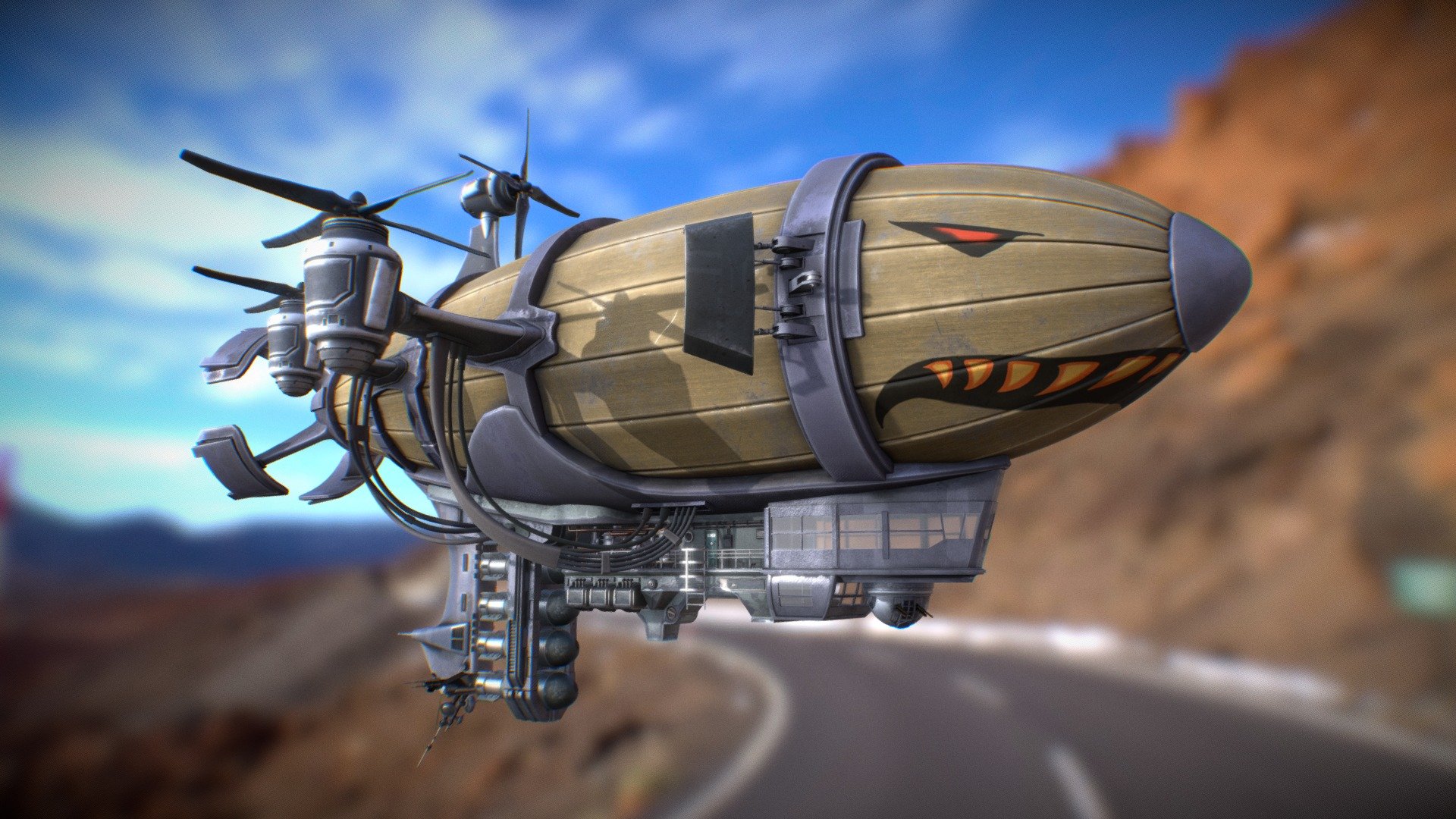 Air ship 3d model