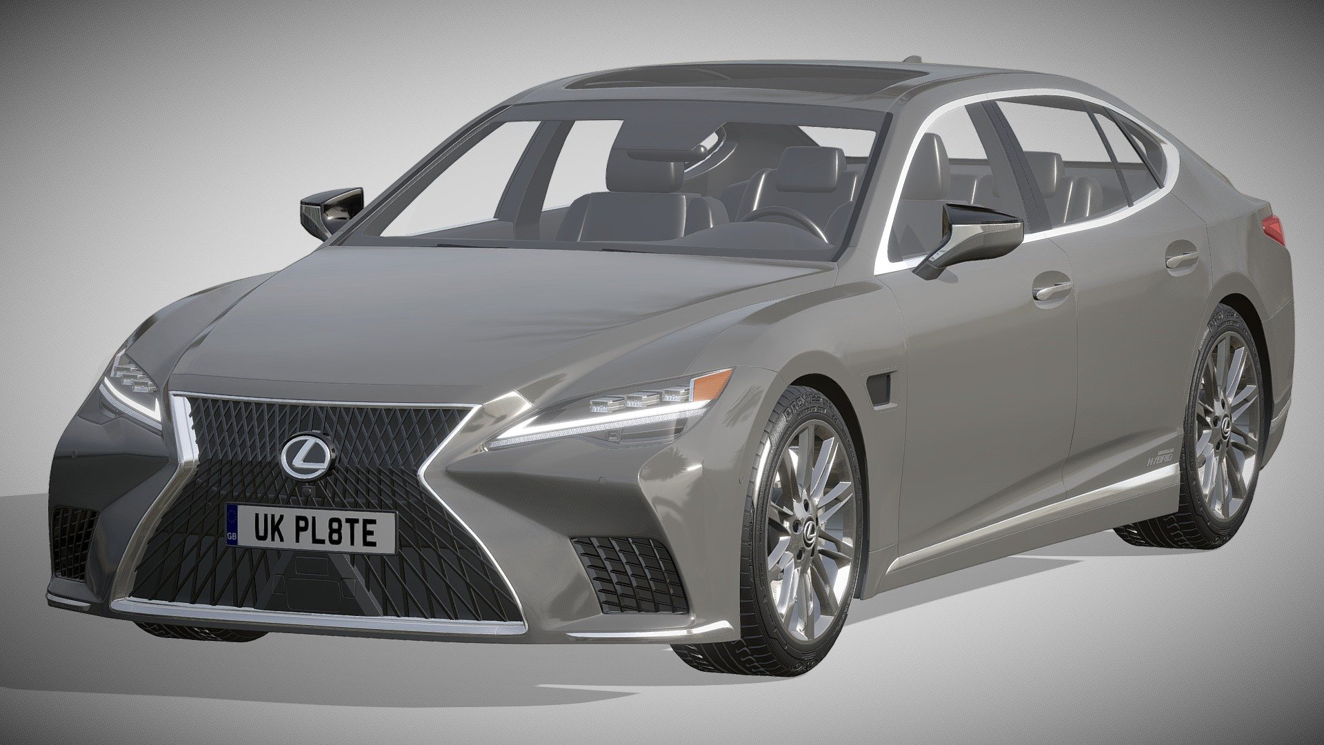 Lexus LS500h Hybrid 2022 3d model