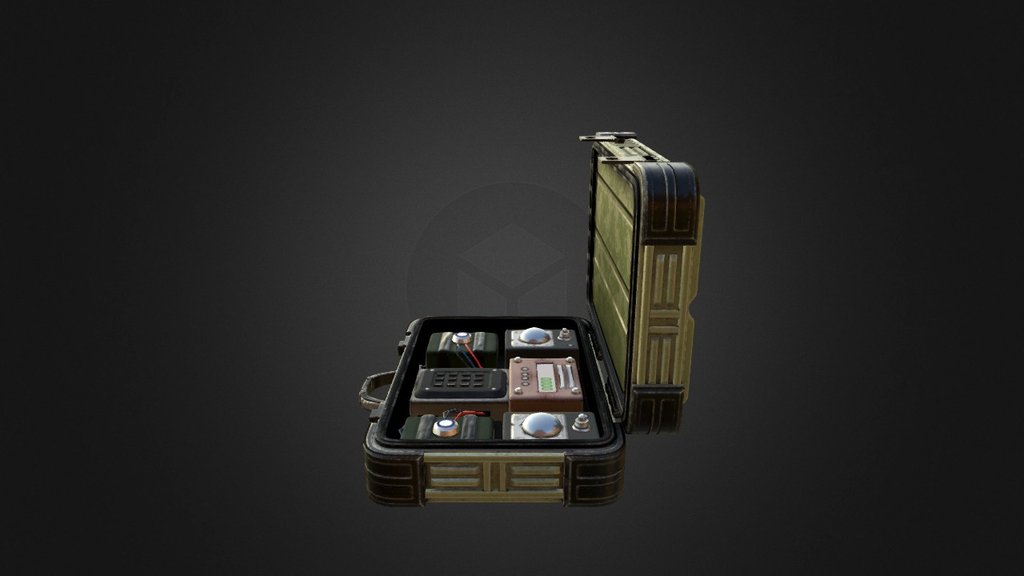 Suitcase bomb 3d model