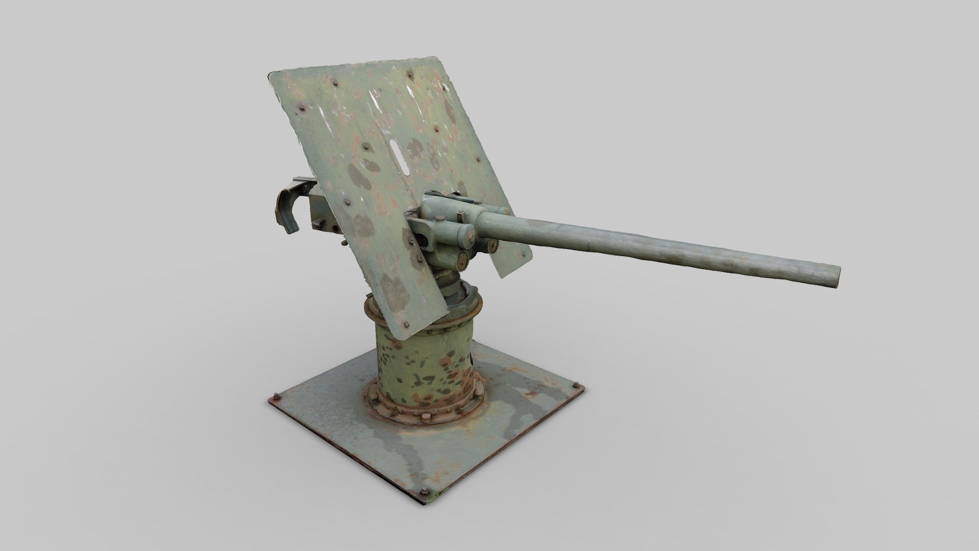 Hotchkiss Six Pounder QF Gun 3d model