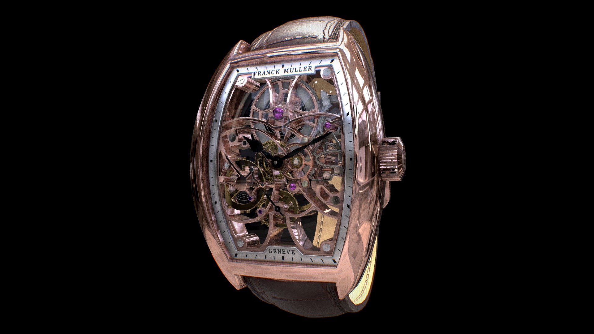 Franck Muller Cintrée Curvex Skeleton  Watch 3d model