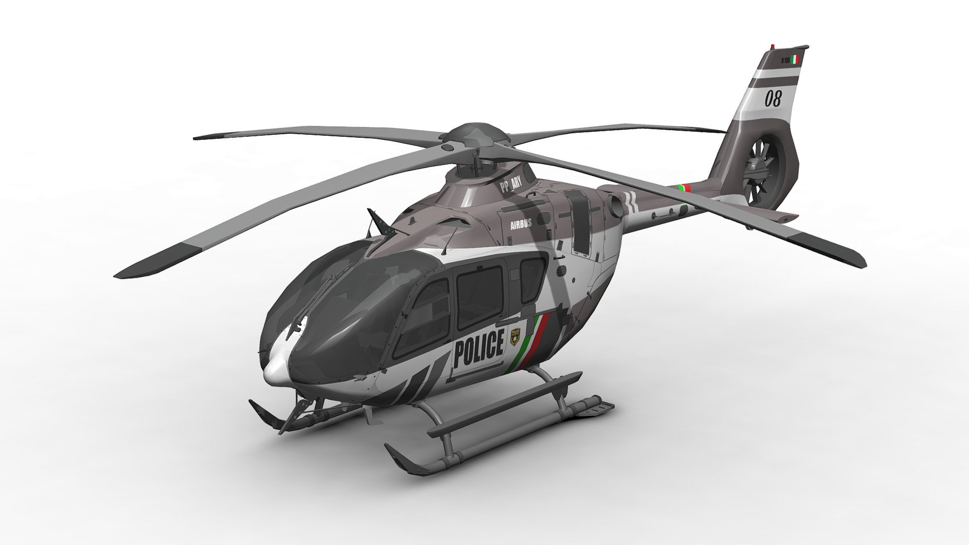 Helicopter (Police) 3d model