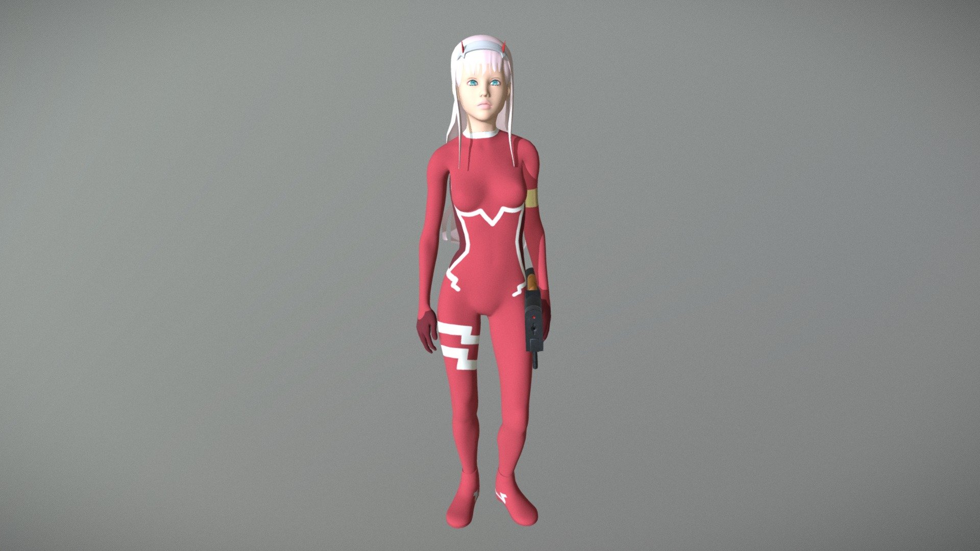 Zero Two (Darling in the franxx) 3d model