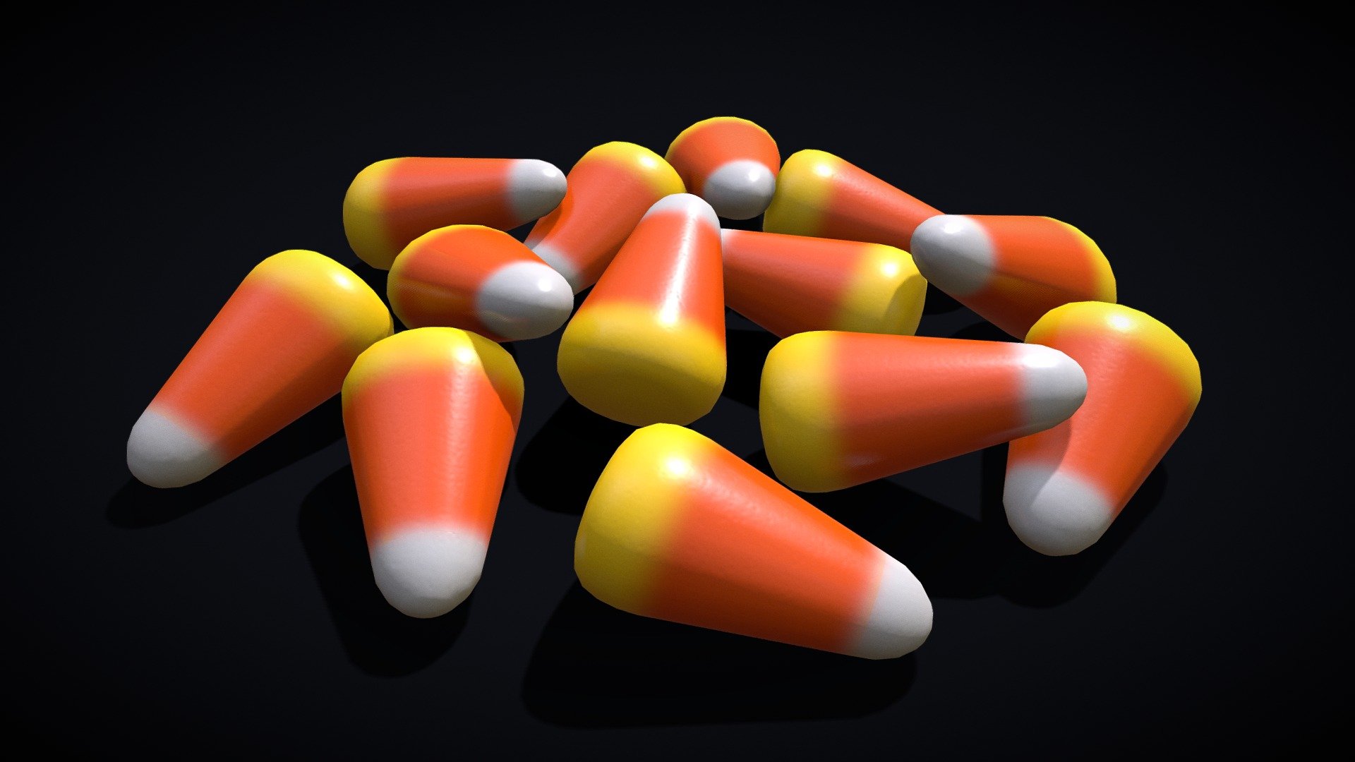 Candy Corn Pile 3d model