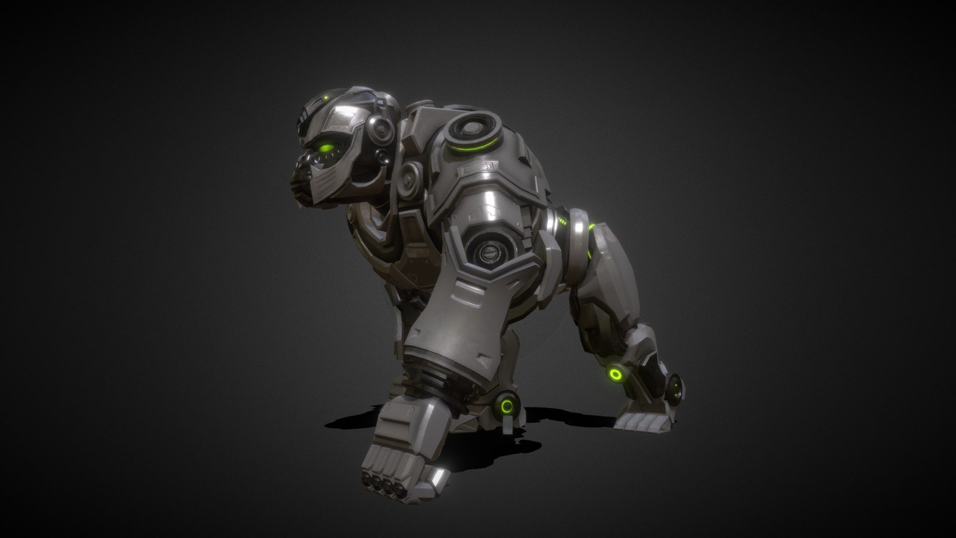 Gorilla Walk Cycle Animation 3d model