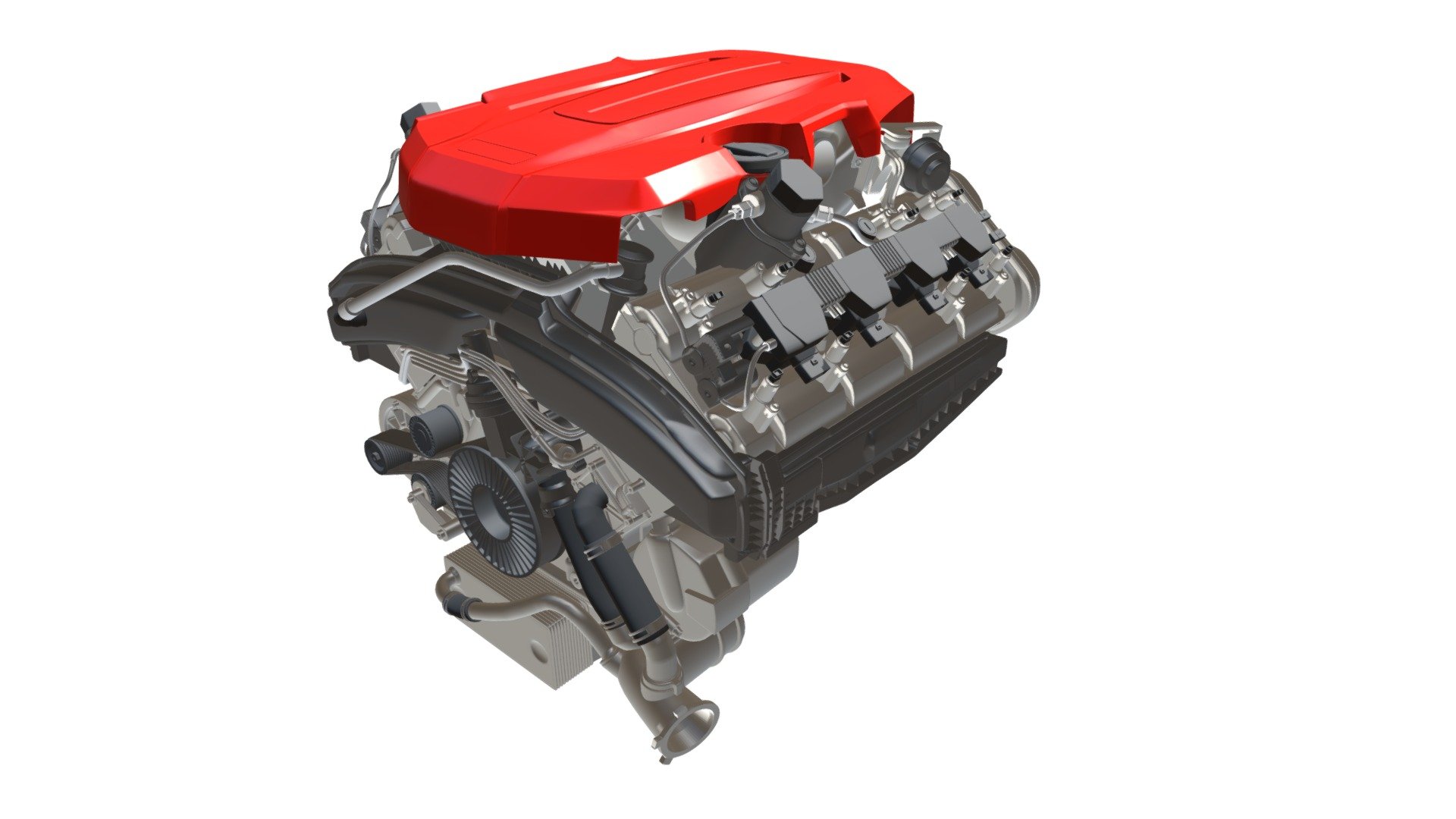 V8 Car Engine 3d model