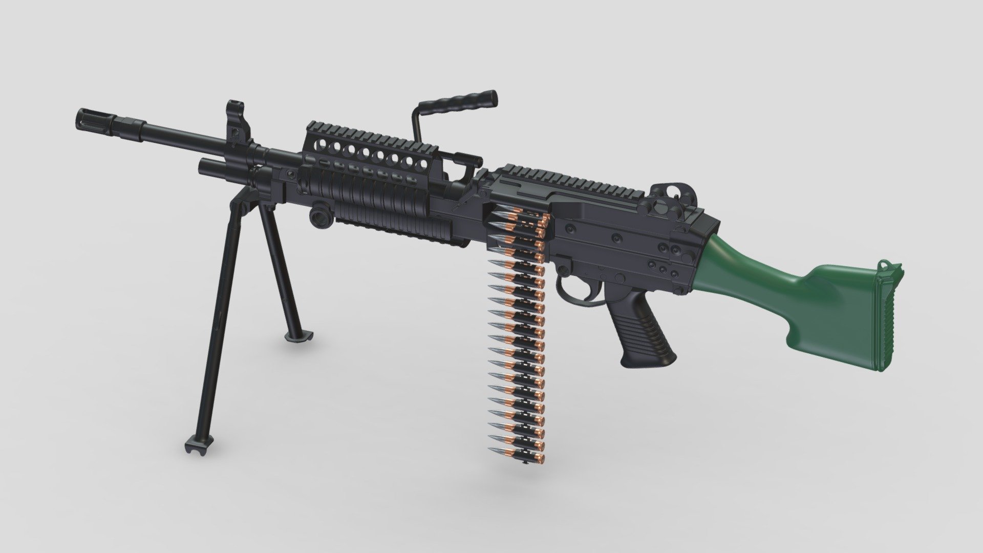 Mk 48 Machine Gun 3d model