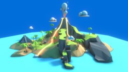 Volcano Island Lowpoly