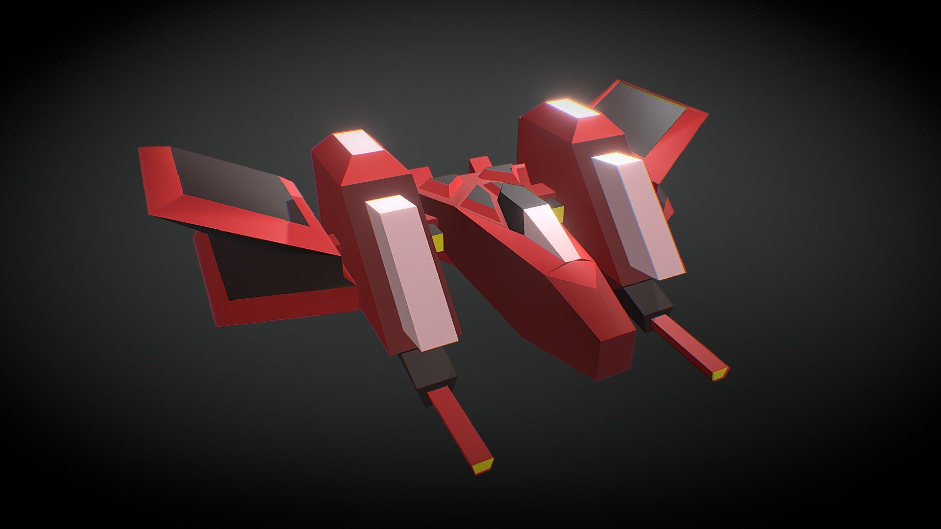 Low Poly Space Fighter 3d model