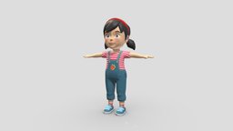 Cartoon Style Children Girl