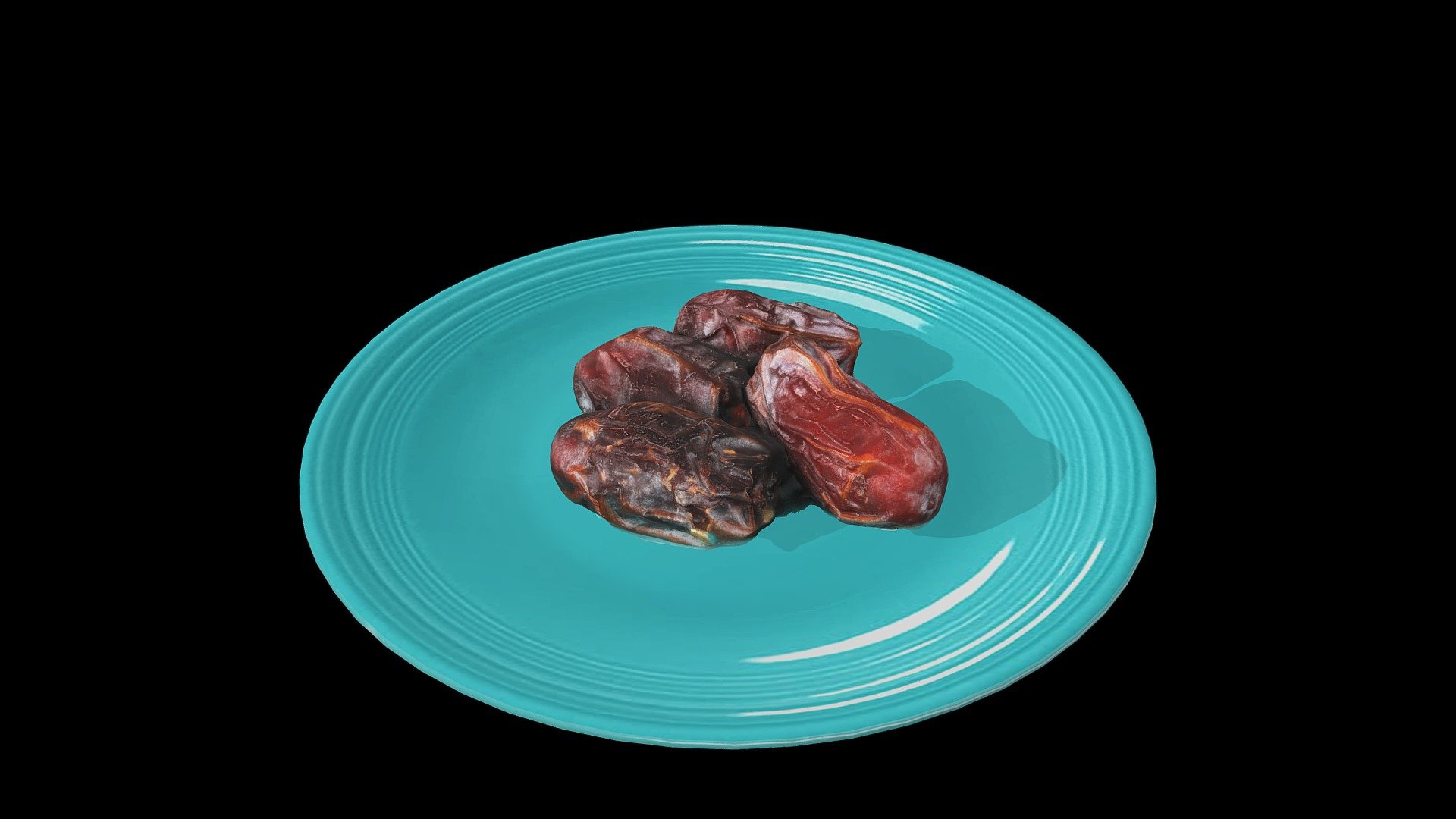 Dates on a plate 3d model