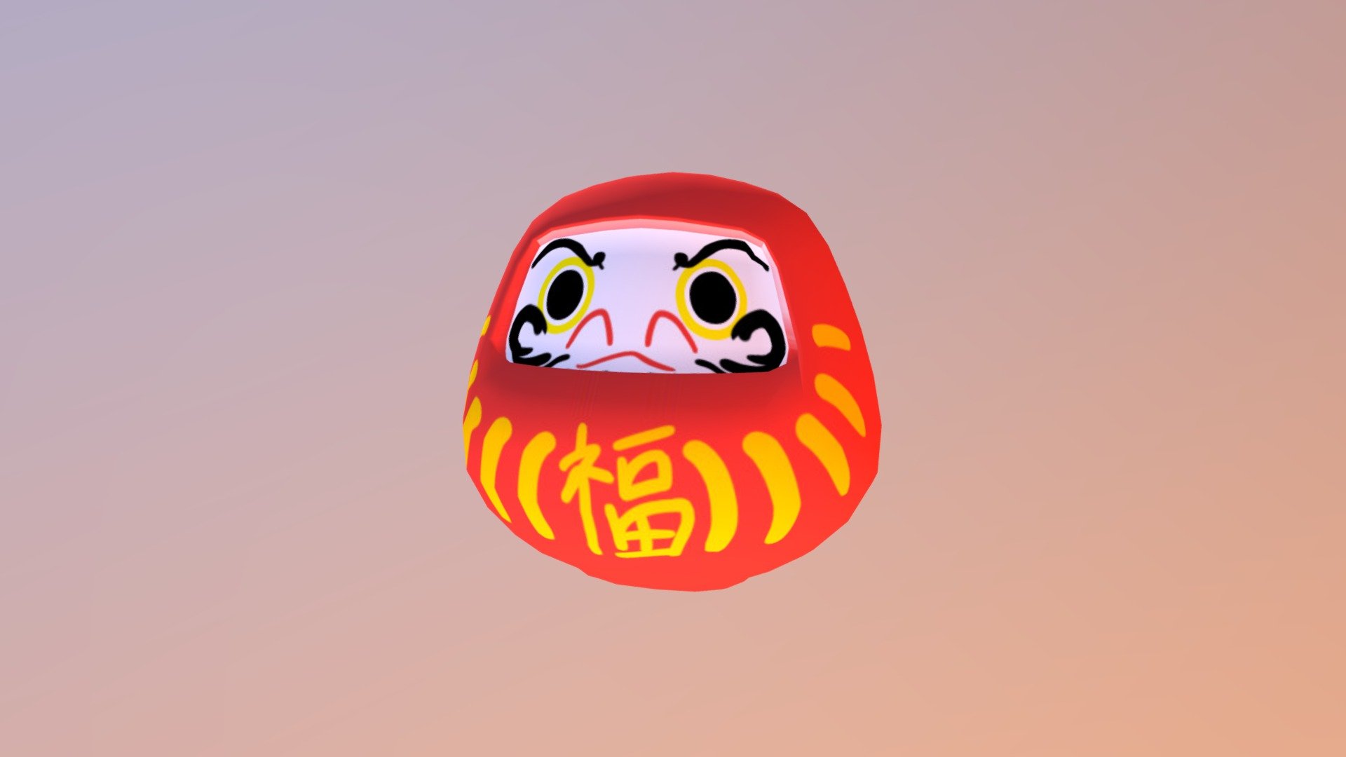 Daruma Doll 3d model