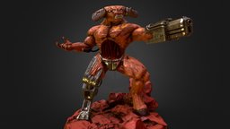 Doom Cyber-Demon Sculpture