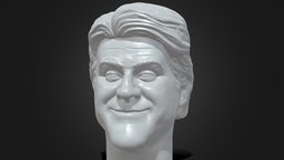 Jay Leno 90s look 3d portrait sculpt