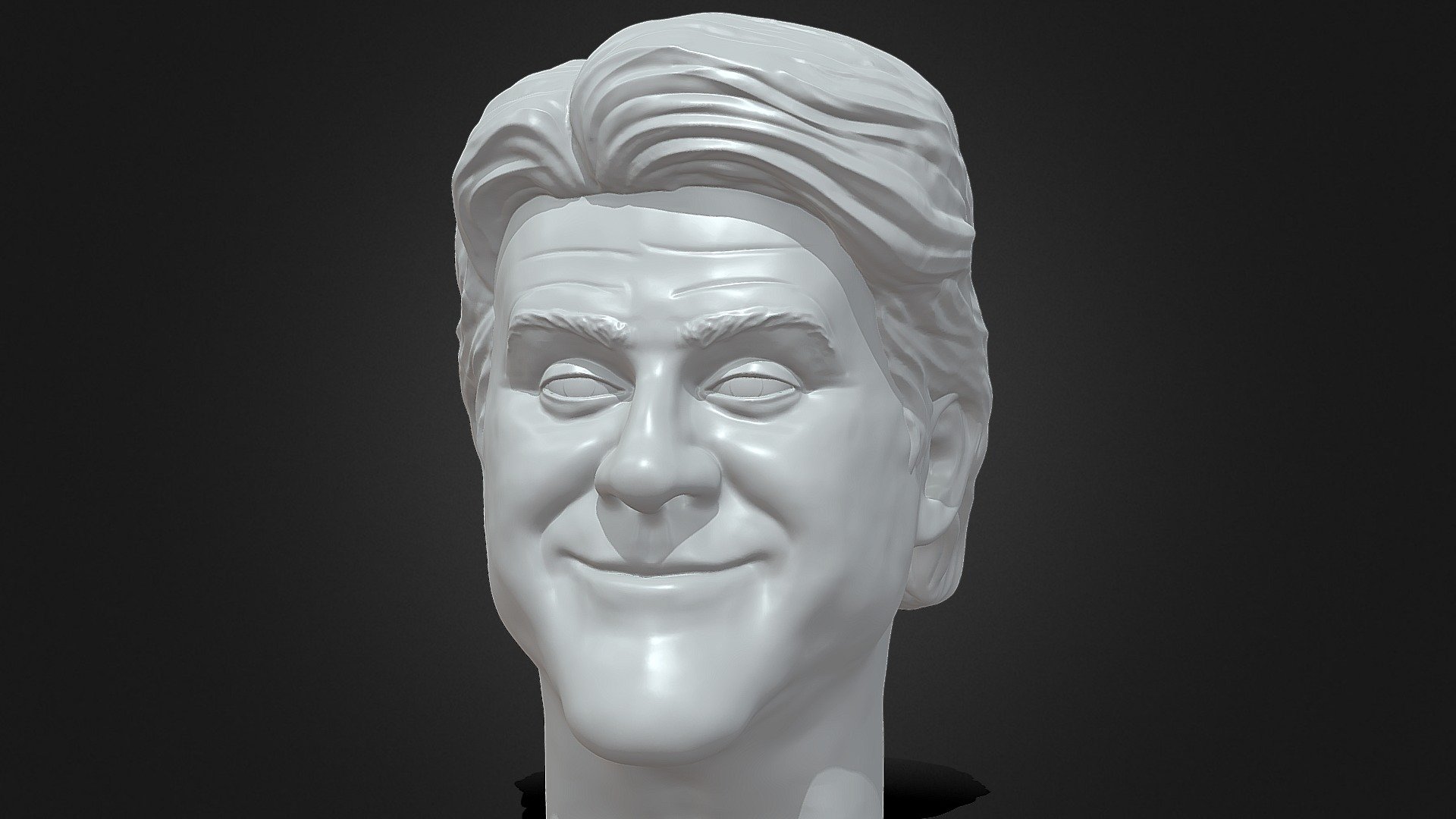 Jay Leno 90s look 3d portrait sculpt 3d model