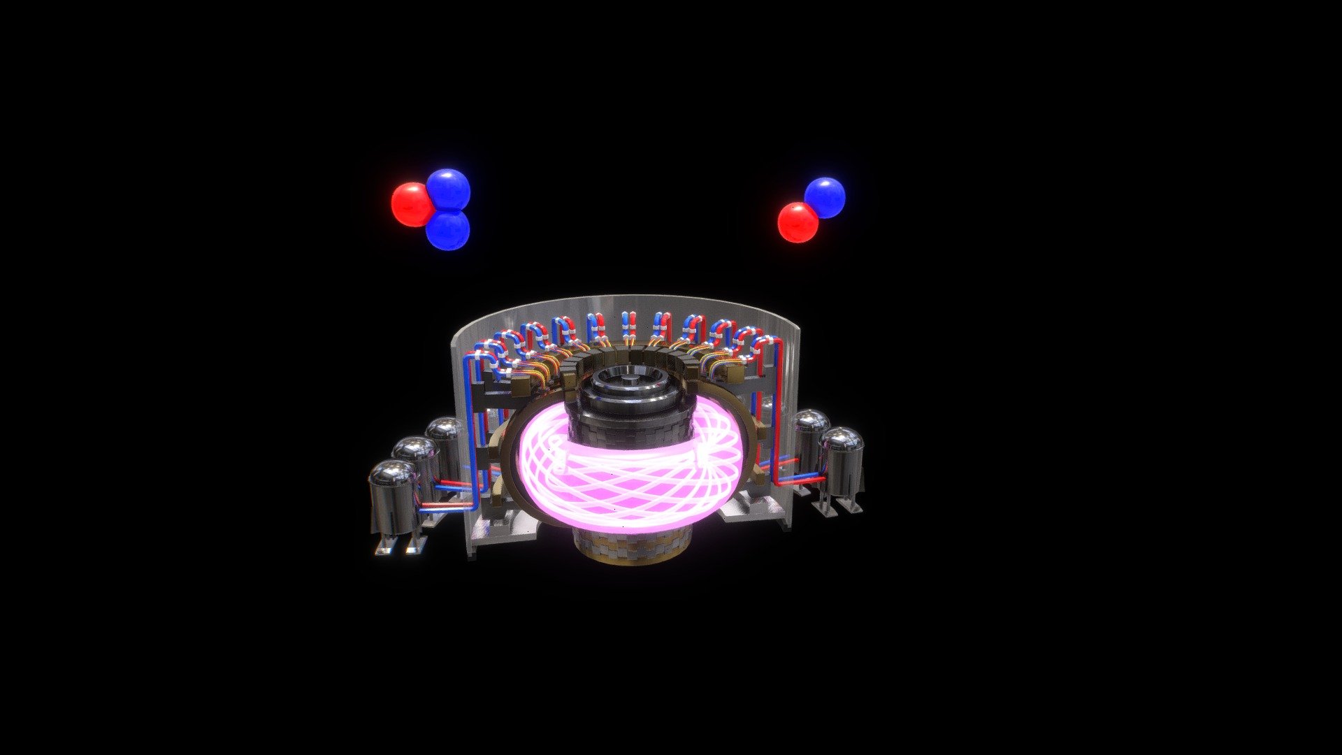 Tokamak Nuclear Fusion_Animation_ 3d model