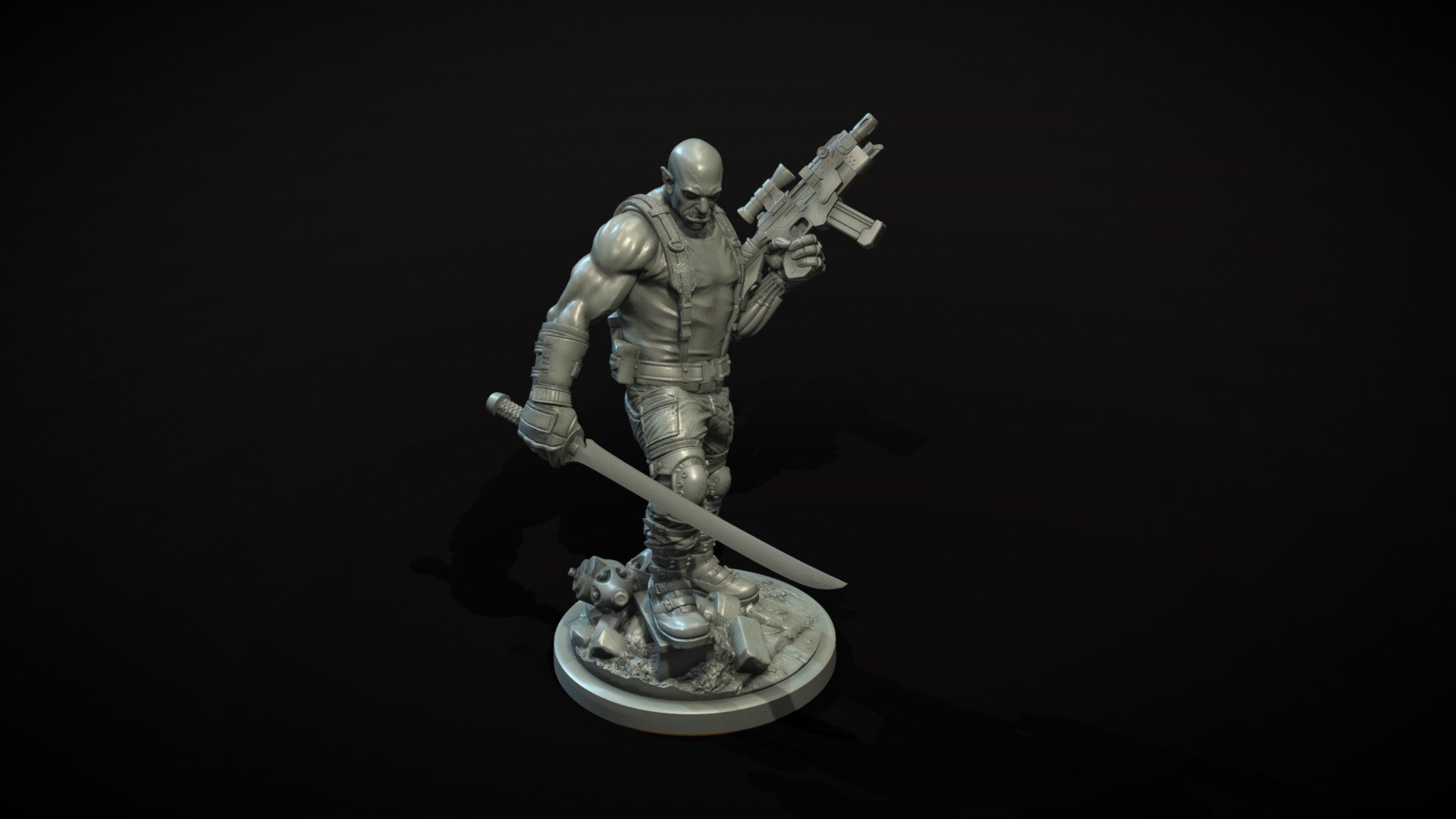 SHADOWRUN: "Sledge" Limited Edition Statue 3d model