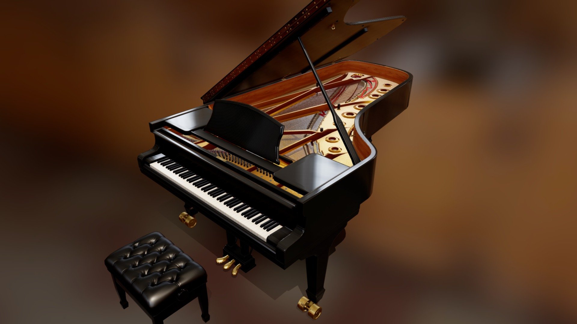 Grand Piano 3d model