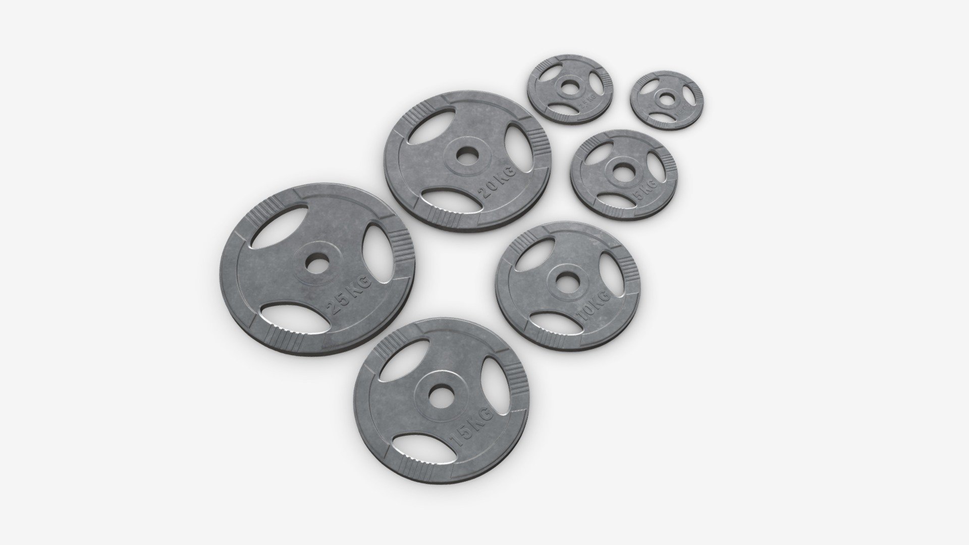 Weight plate set 03 3d model