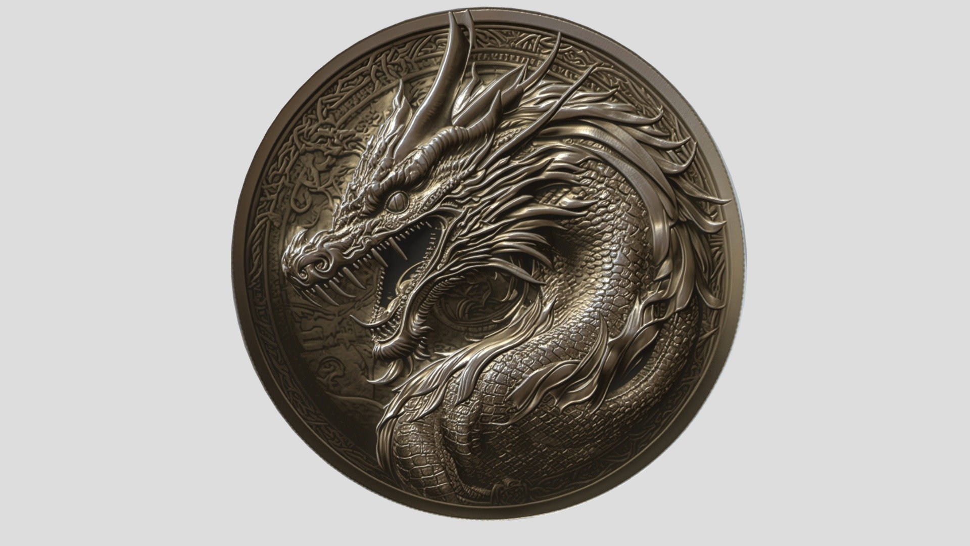 Gold_dragon_coin_001_RAG 3d model