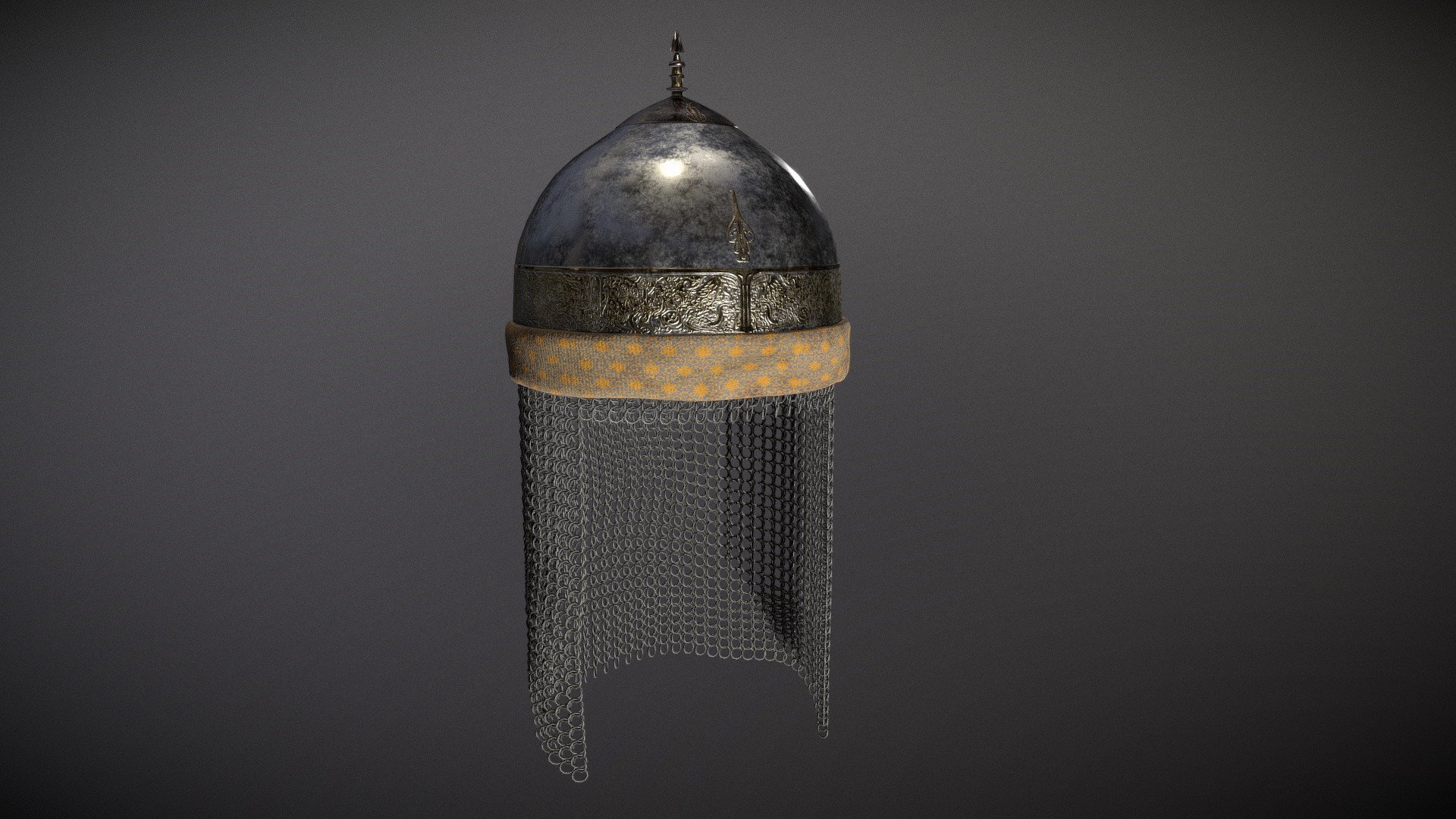 Mughal late medieval helmet 3d model