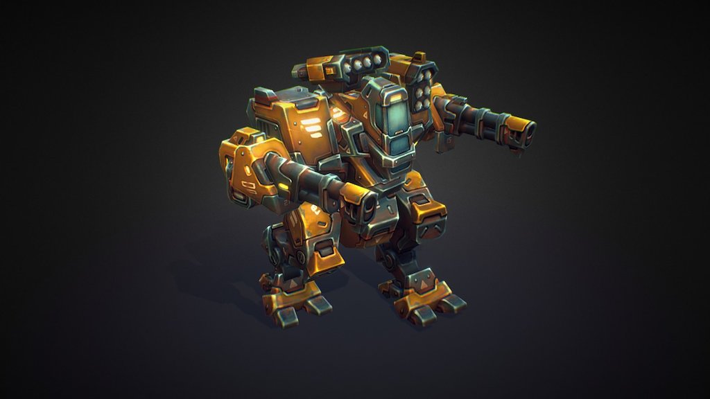 Mech Constructor: Assault Mech (Animated) 3d model