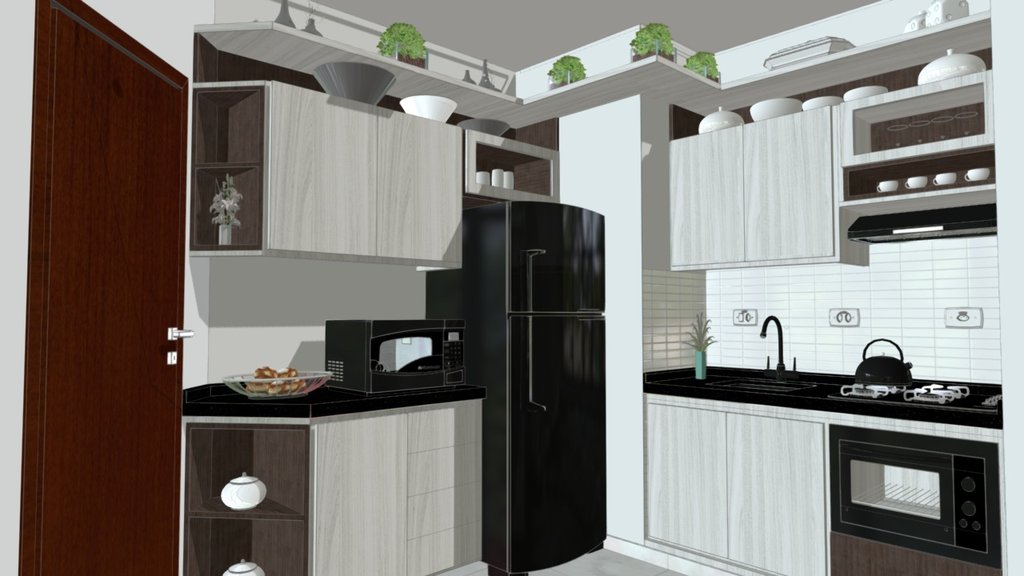 Kitchen_Apartment Aleksander 3d model