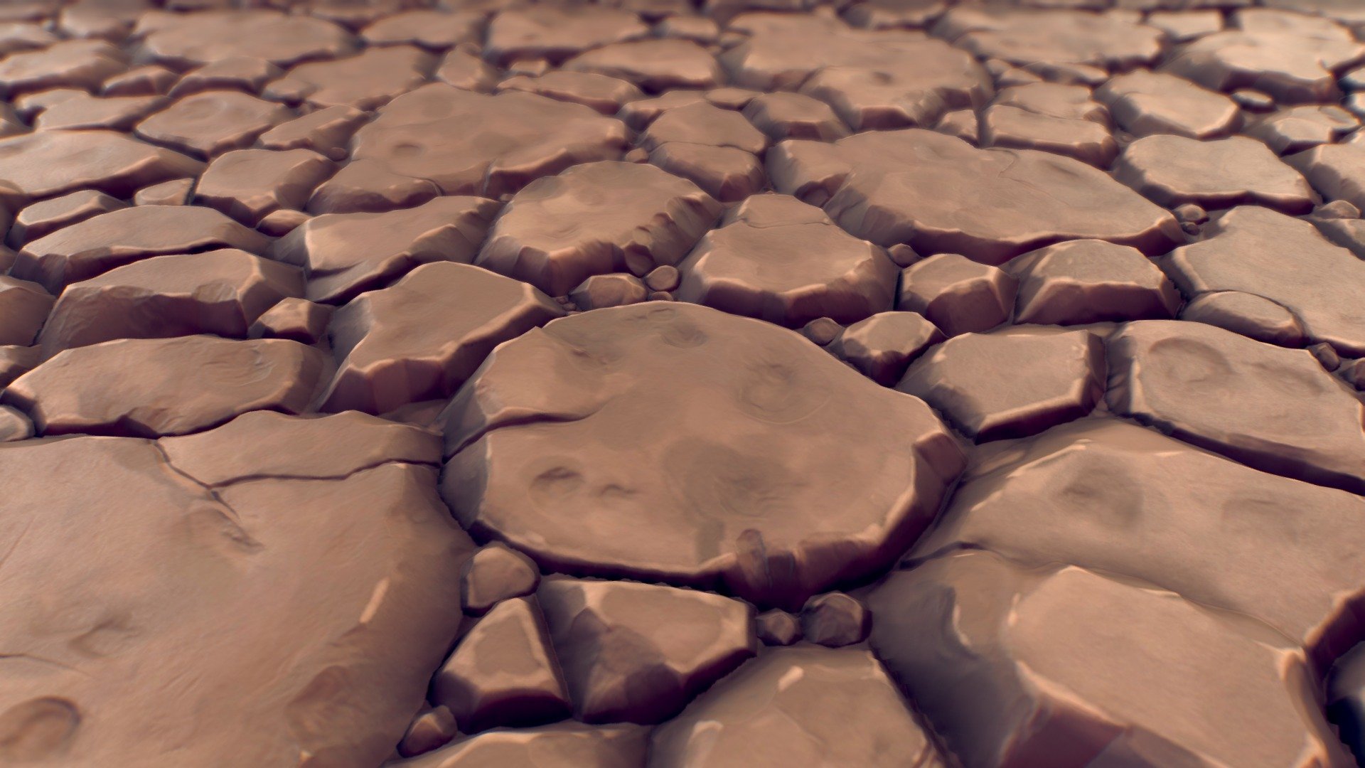 Desert Cracked Earth 3d model