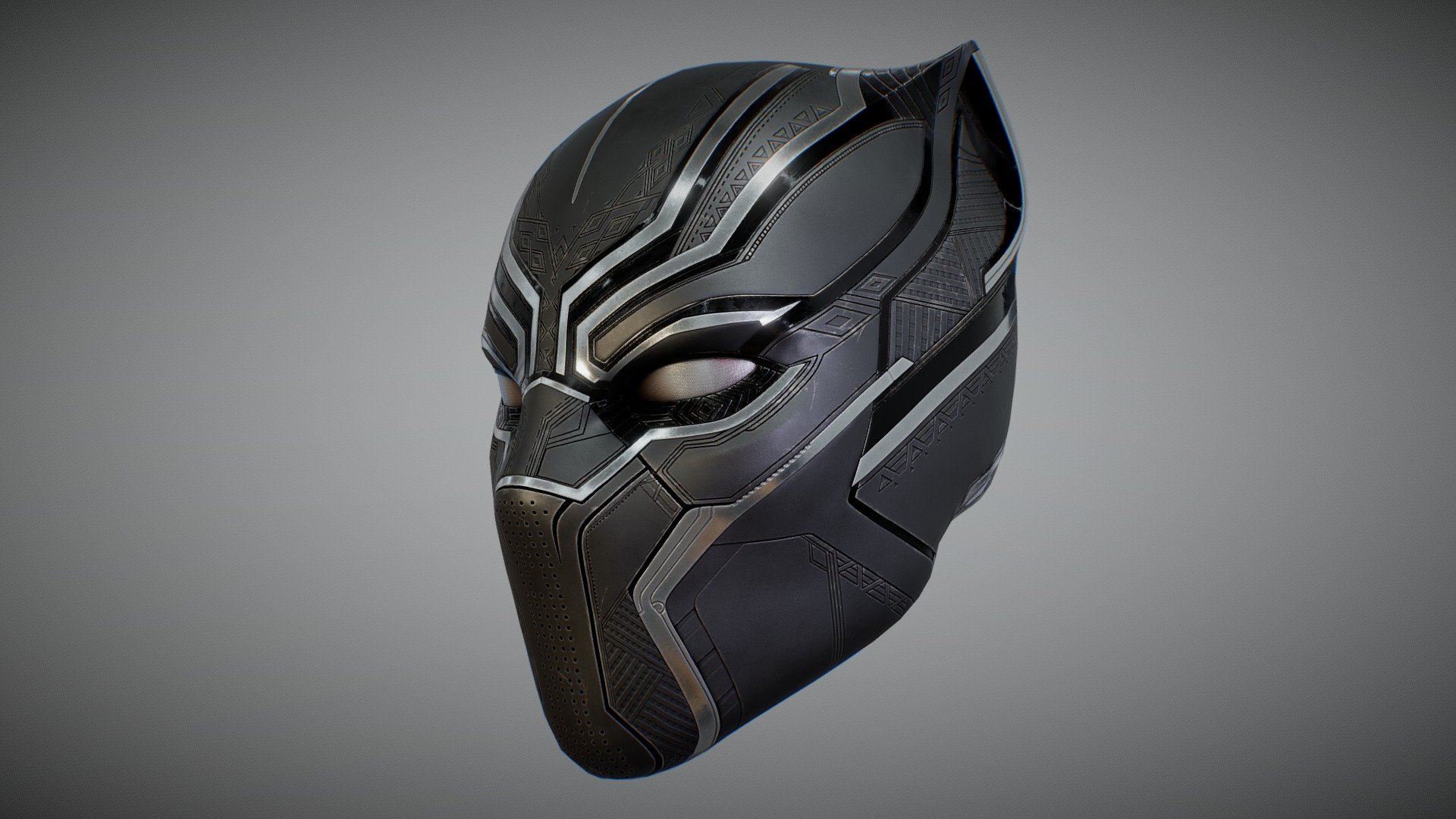 Black Panther Mask 3d model