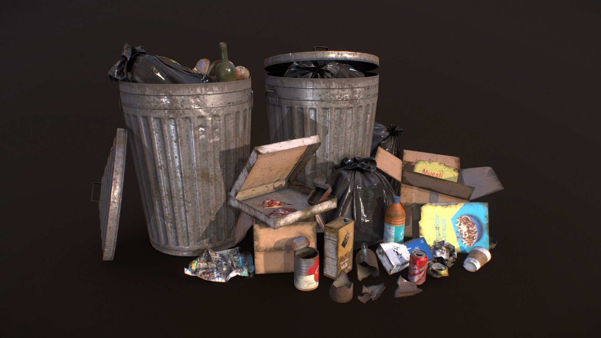 Urban Trash Pack Vol 1 3d model