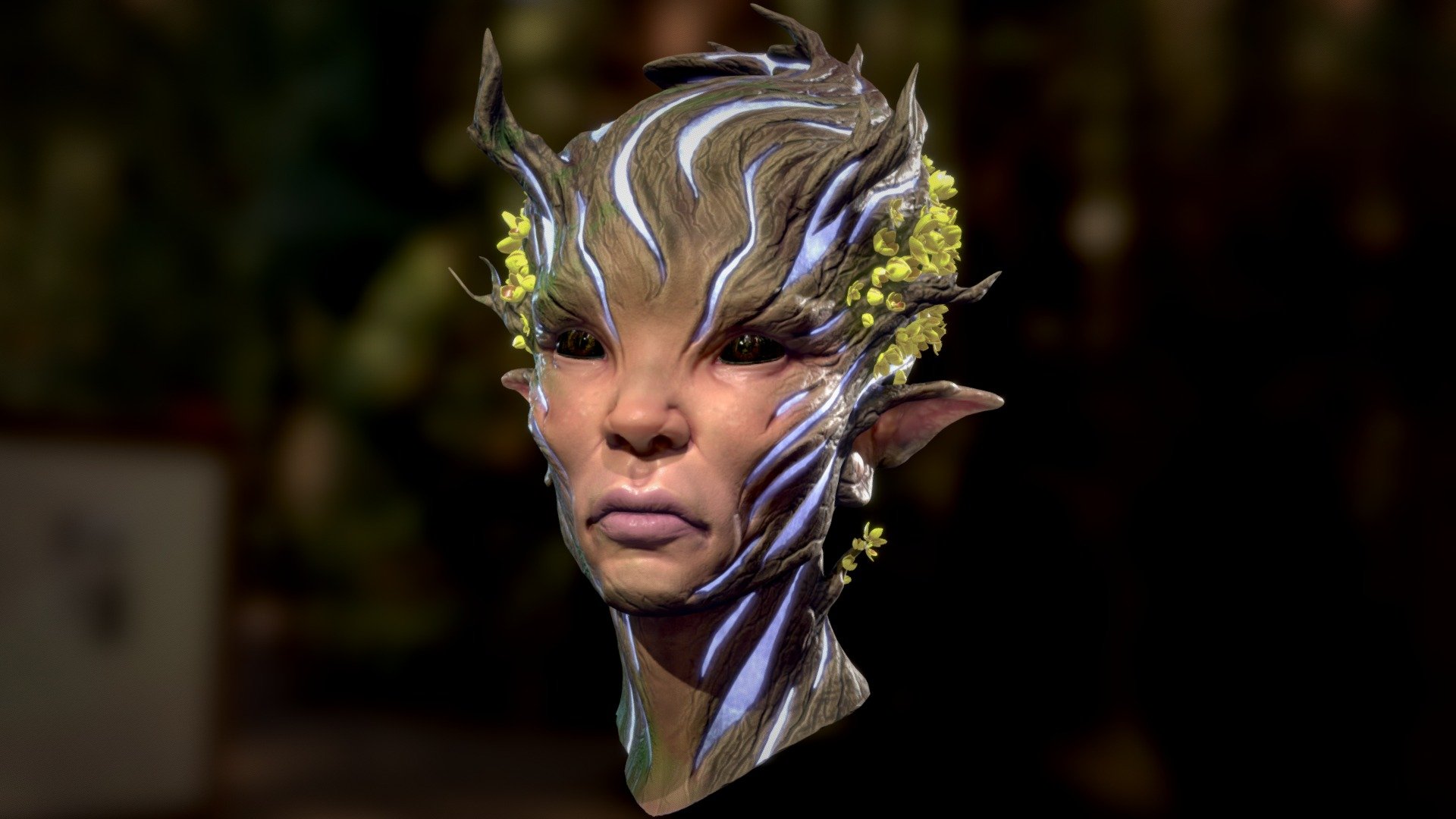 Dryad face 3d model