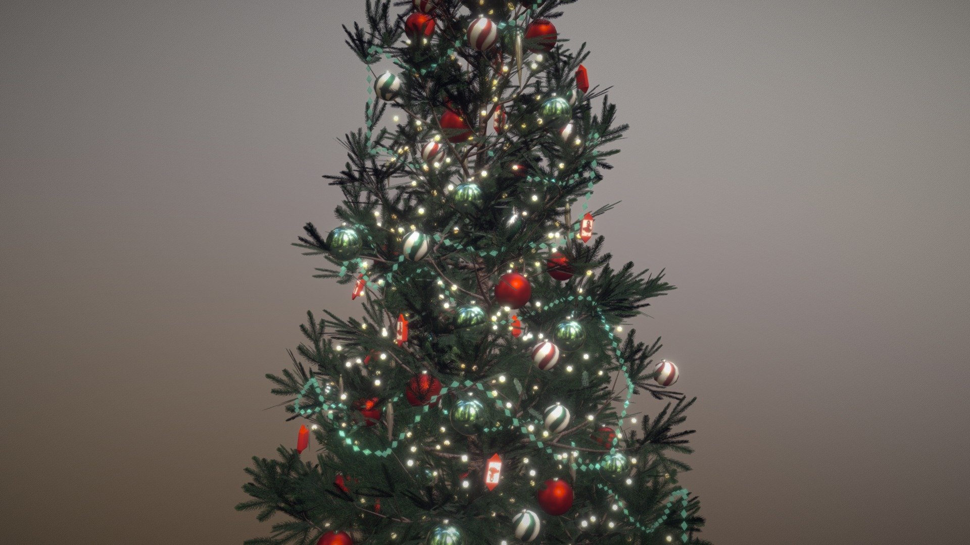 Christmas tree in old style 3d model