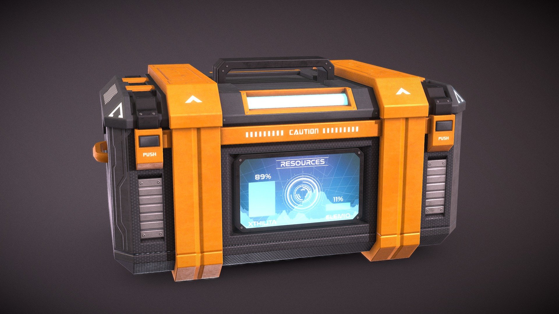 SciFi Crate 3d model