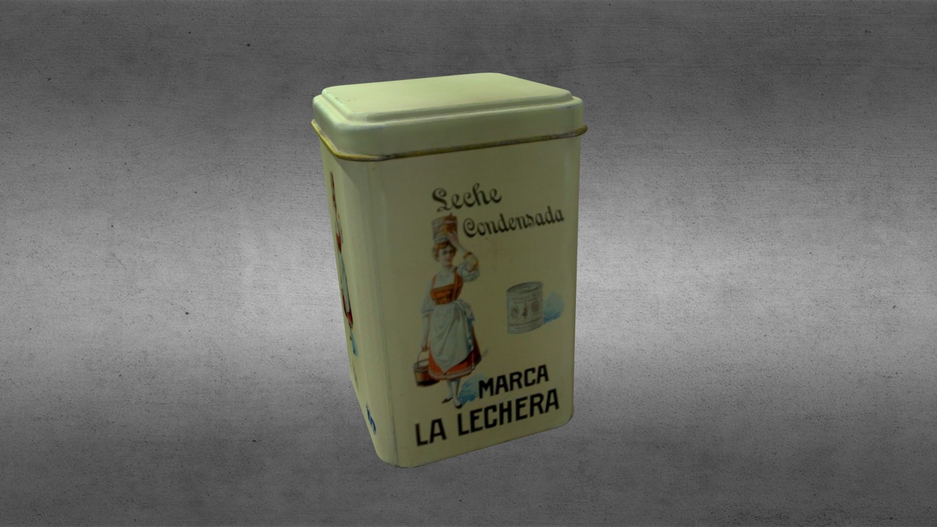 condensed milk can 3d model