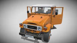 Toyota Land Cruiser FJ 40 Orange with Interior