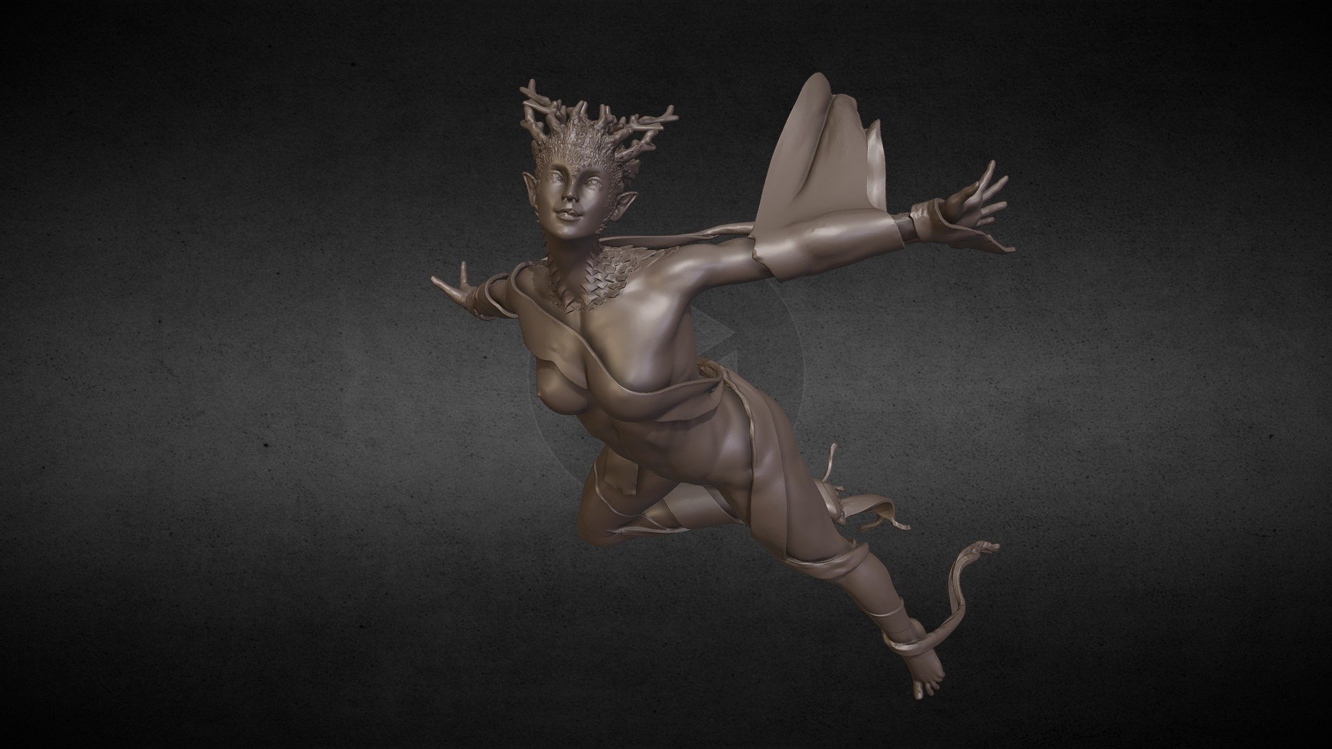 When the nymphs learn to fly. 3D printable 3d model