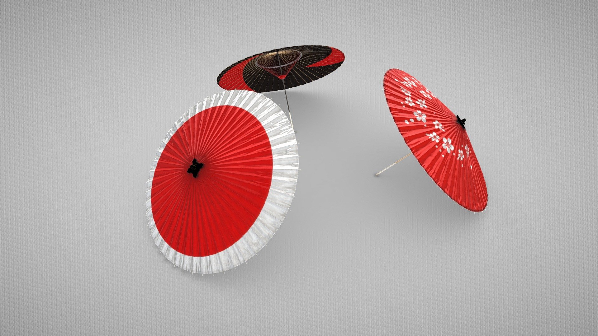 -和傘- Japanese umbrella 3d model