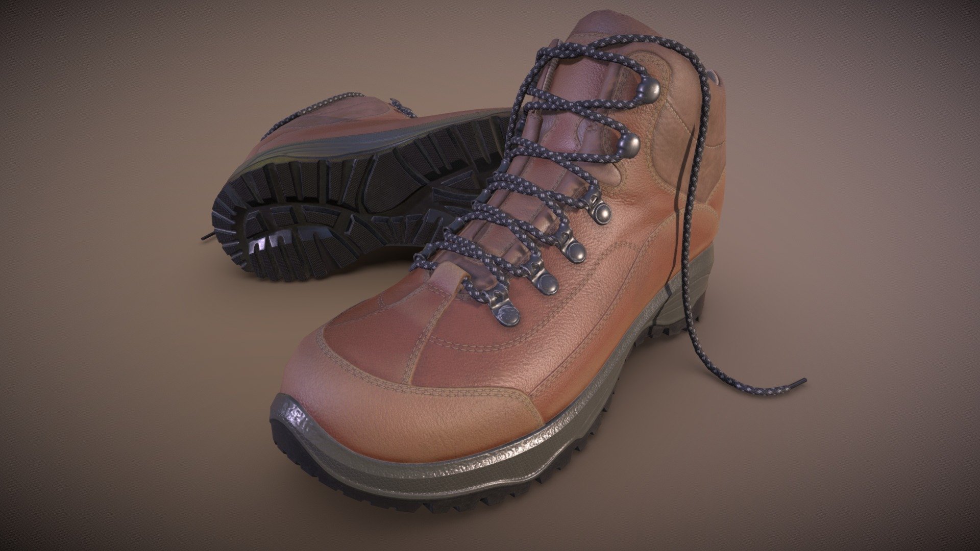 Leather boots 3d model