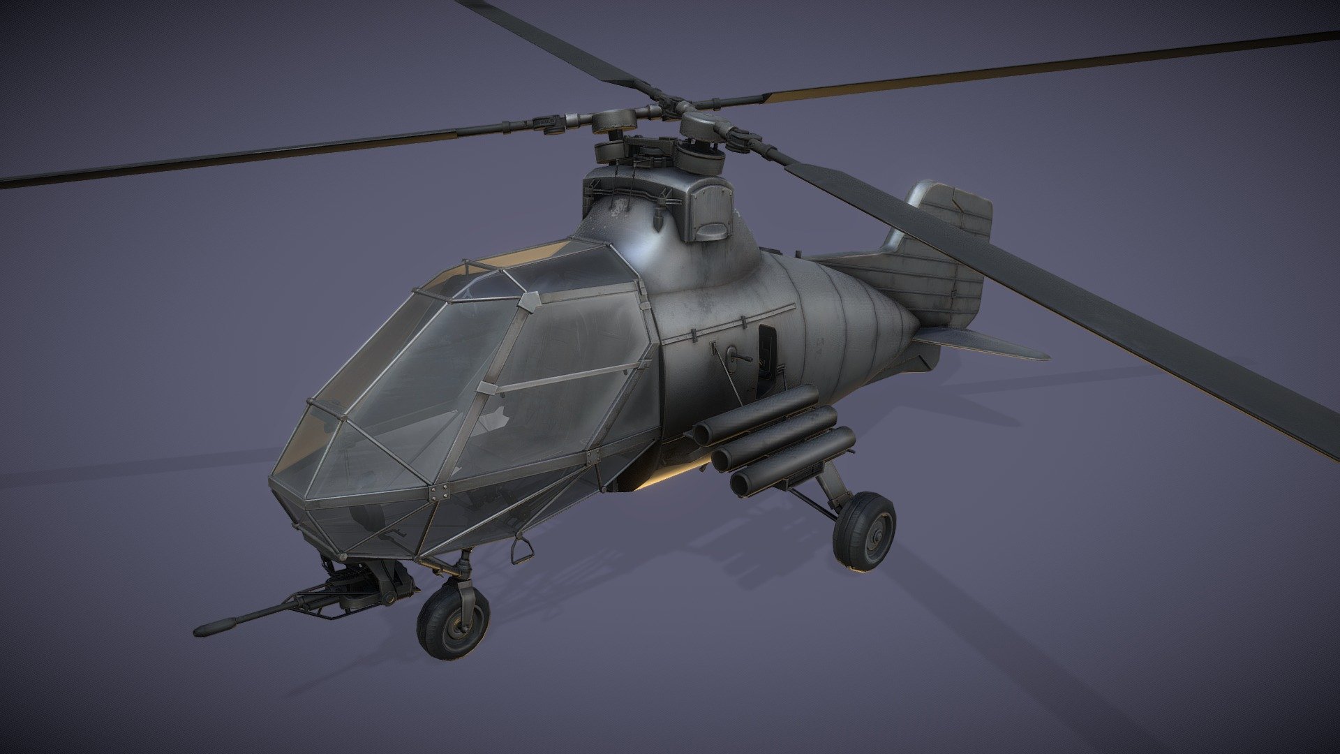 Fl 282 A1 (German Observation Helicopter) 3d model